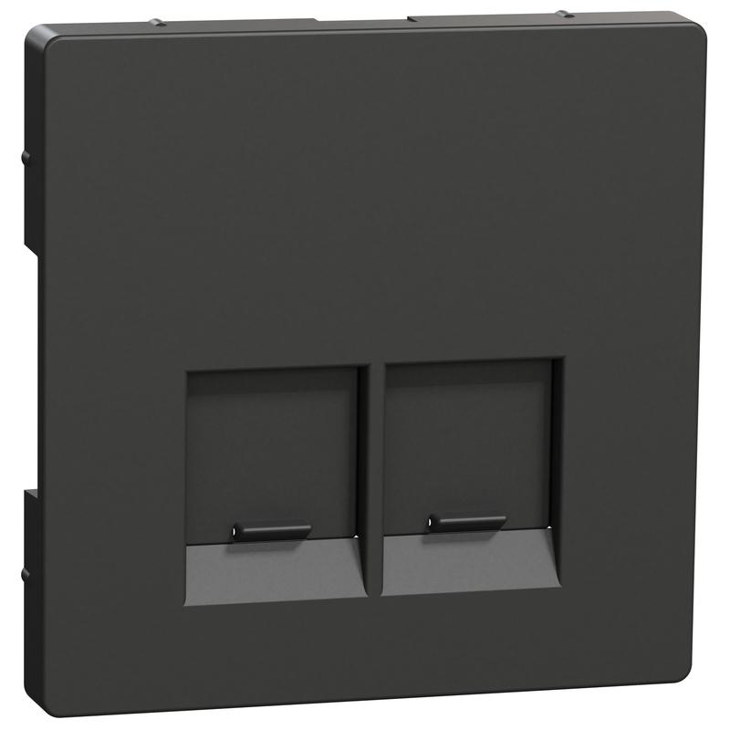 Лицев панел за розетка 2x RJ45 цвят Антрацит System Design - Schneider Electric Merten System Design MEG4572-6034 | JAR Computers Лицев панел за розетка 2x RJ45 цвят Антрацит System Design - Schneider Electric Merten System Design MEG4572-6034