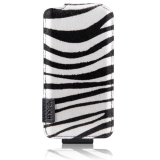 Вертикален кожен калъф за iPhone 4/4S - More-Thing Safara Classic Fx (зебра) | JAR Computers Вертикален кожен калъф за iPhone 4/4S - More-Thing Safara Classic Fx (зебра)