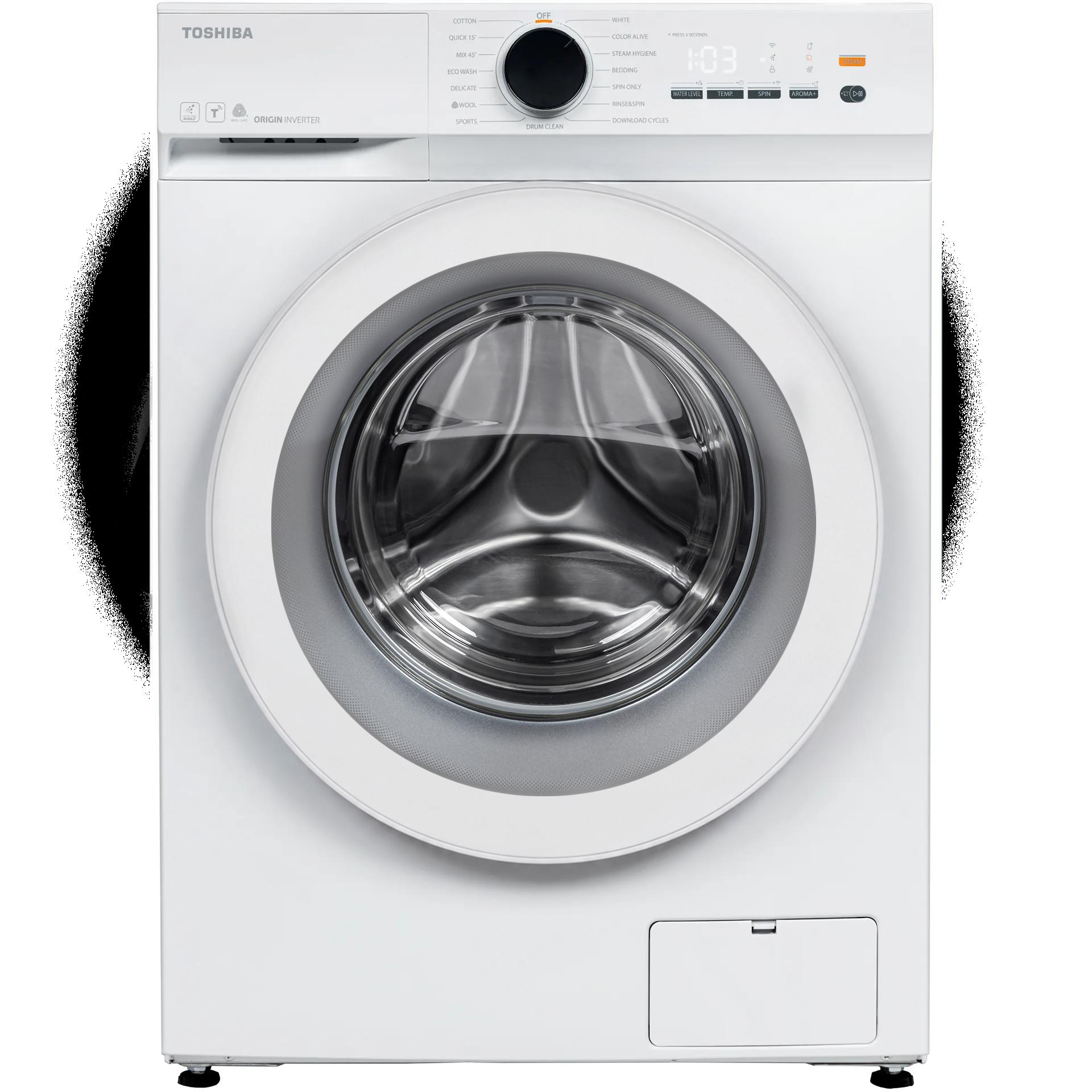 Пералня Toshiba TW-T21BU80UWBK(WW) , 1200 об./мин., 7.00 kg, A , Бял