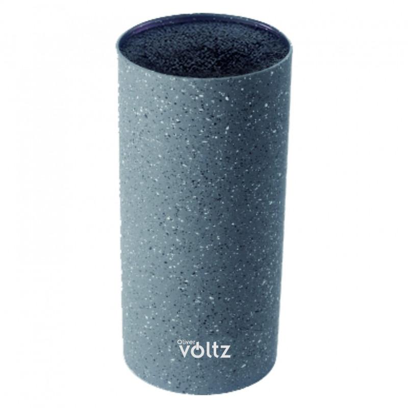 Поставка за ножове Oliver Voltz OV51645AG, Цилиндър, 11х22 см, Сив