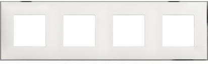 Рамка 2+2+2+2 мод. цвят Бял с хром (White chrome) Classia Bticino /блистер/ | JAR Computers Рамка 2+2+2+2 мод. цвят Бял с хром (White chrome) Classia Bticino /блистер/
