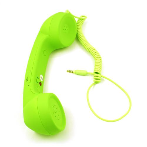 Ретро слушалка с микрофон и спийкър за iPhone и мобилни телефони - Coco Retro Phone Handset (зелена) | JAR Computers Ретро слушалка с микрофон и спийкър за iPhone и мобилни телефони - Coco Retro Phone Handset (зелена)