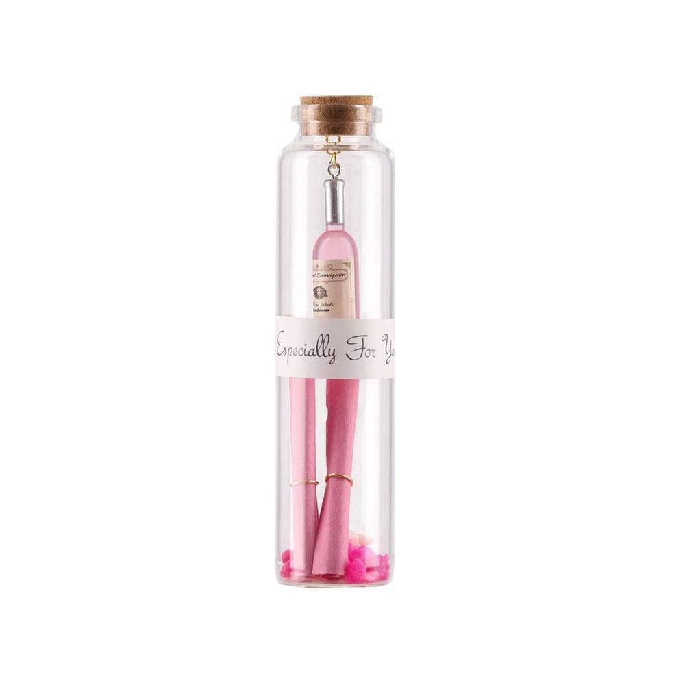 Шишенце със съобщение Takk Elixir, стъклено, асорти