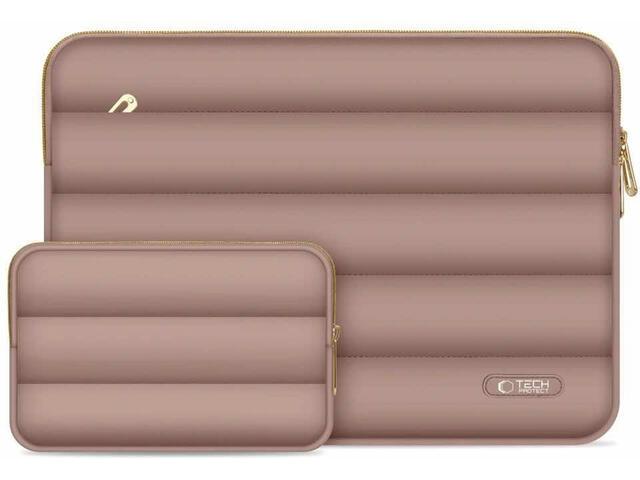 Tech-Protect Puffy Laptop Sleeve 16", кафяв