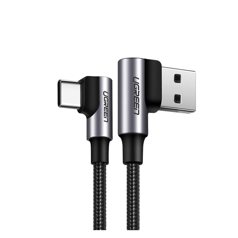 Ugreen Angle cable USB to USB-C US176, 3A, 0.5m (black) (20855) (UGR20855)
