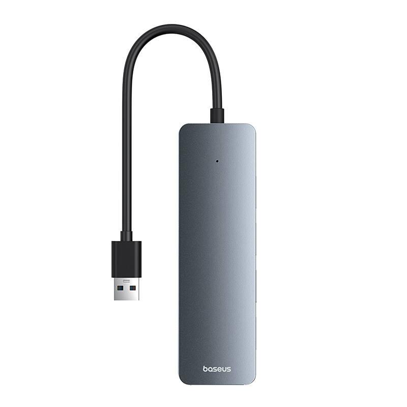 USB хъб Baseus 4 в 1 UltraJoy Lite USB-А към USB 3.0, 15 см B0005280B811-00 - сив (v) | JAR Computers USB хъб Baseus 4 в 1 UltraJoy Lite USB-А към USB 3.0, 15 см B0005280B811-00 - сив (v)
