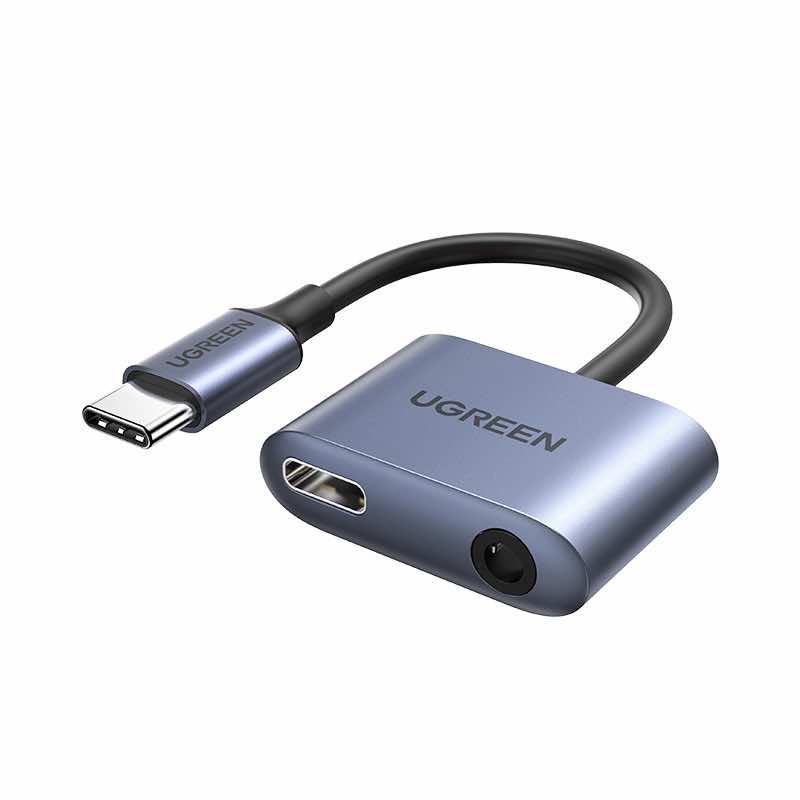 Активен адаптер USB-C към 3.5 мм. и USB-C изход (10 см) - Ugreen Active USB-C to USB-C PD and 3.5mm AUX Audio Adapter Cable (сив) | JAR Computers Активен адаптер USB-C към 3.5 мм. и USB-C изход (10 см) - Ugreen Active USB-C to USB-C PD and 3.5mm AUX Audio Adapter Cable (сив)