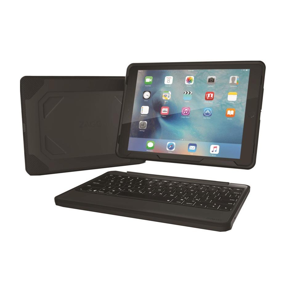 Безжична клавиатура и удароустойчив кейс за iPad Pro 9.7 - Zagg Rugged Book Durable Magnetic Keyboard and Case | JAR Computers Безжична клавиатура и удароустойчив кейс за iPad Pro 9.7 - Zagg Rugged Book Durable Magnetic Keyboard and Case