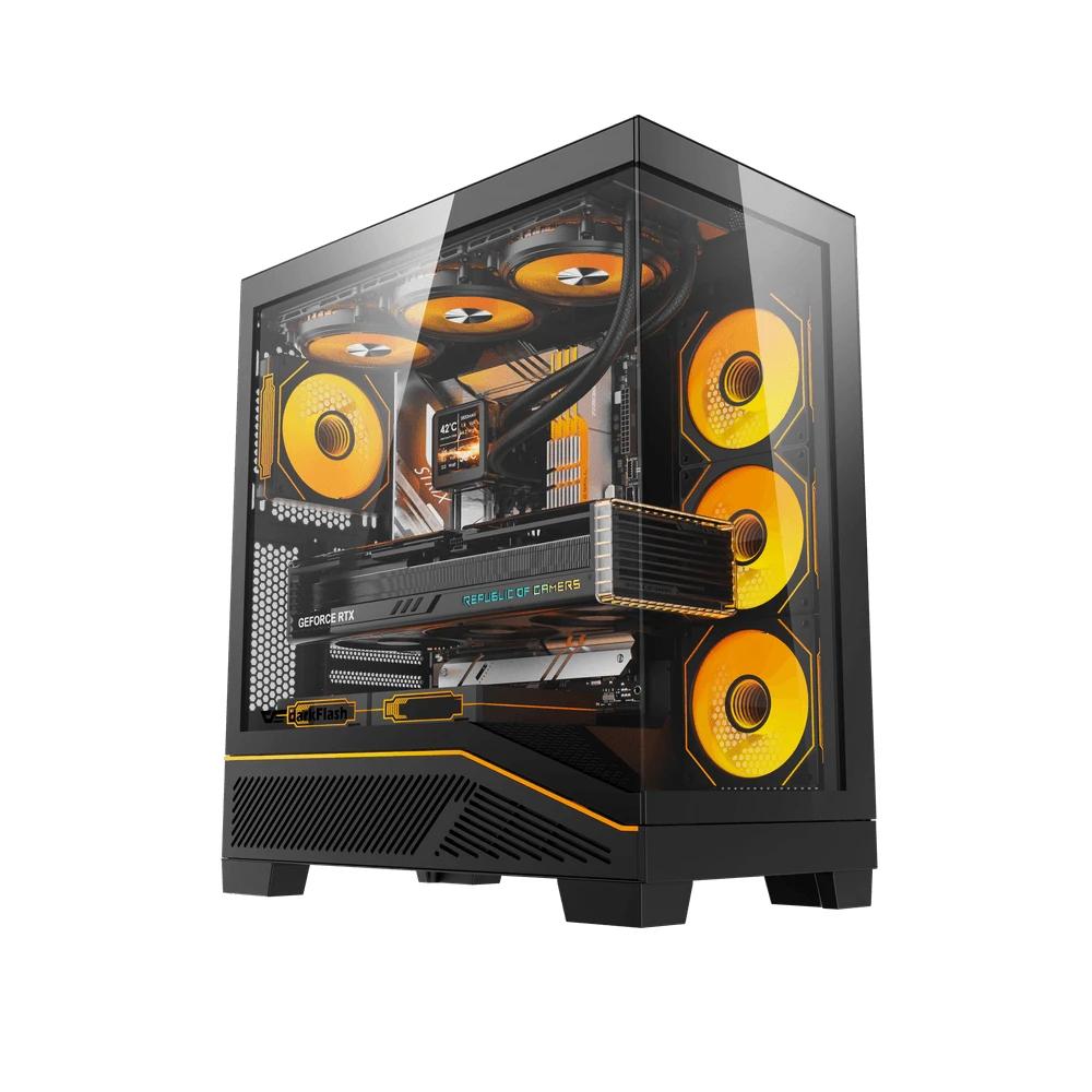 Darkflash кутия Case ATX - K430 Black - 6 x 120 mm A-RGB fans included, USB-C | JAR Computers Darkflash кутия Case ATX - K430 Black - 6 x 120 mm A-RGB fans included, USB-C