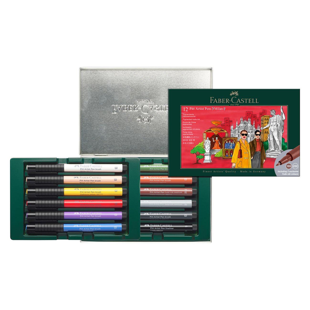 Faber-Castell Маркер Pitt Artist, Milan, 12 броя