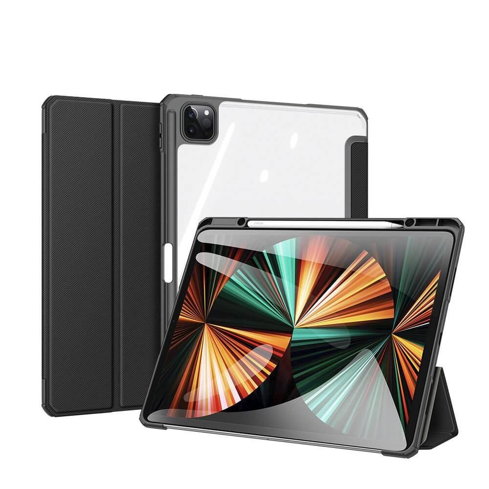 Хибриден удароустойчив кейс с отделение за Apple Pencil 2 за iPad Pro 12.9 M1 (2021) - DUX DUCIS Toby Tablet Case (черен) | JAR Computers Хибриден удароустойчив кейс с отделение за Apple Pencil 2 за iPad Pro 12.9 M1 (2021) - DUX DUCIS Toby Tablet Case (черен)