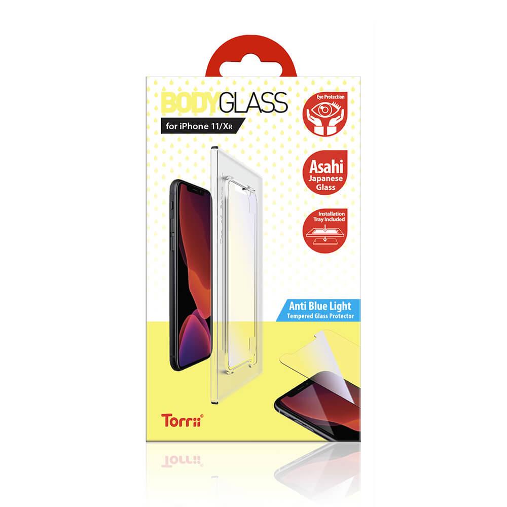 Калено стъклено защитно покритие за iPhone 11, iPhone XR - Torrii BodyGlass 2.5D Anti Blue Light Glass (прозрачен) | JAR Computers Калено стъклено защитно покритие за iPhone 11, iPhone XR - Torrii BodyGlass 2.5D Anti Blue Light Glass (прозрачен)