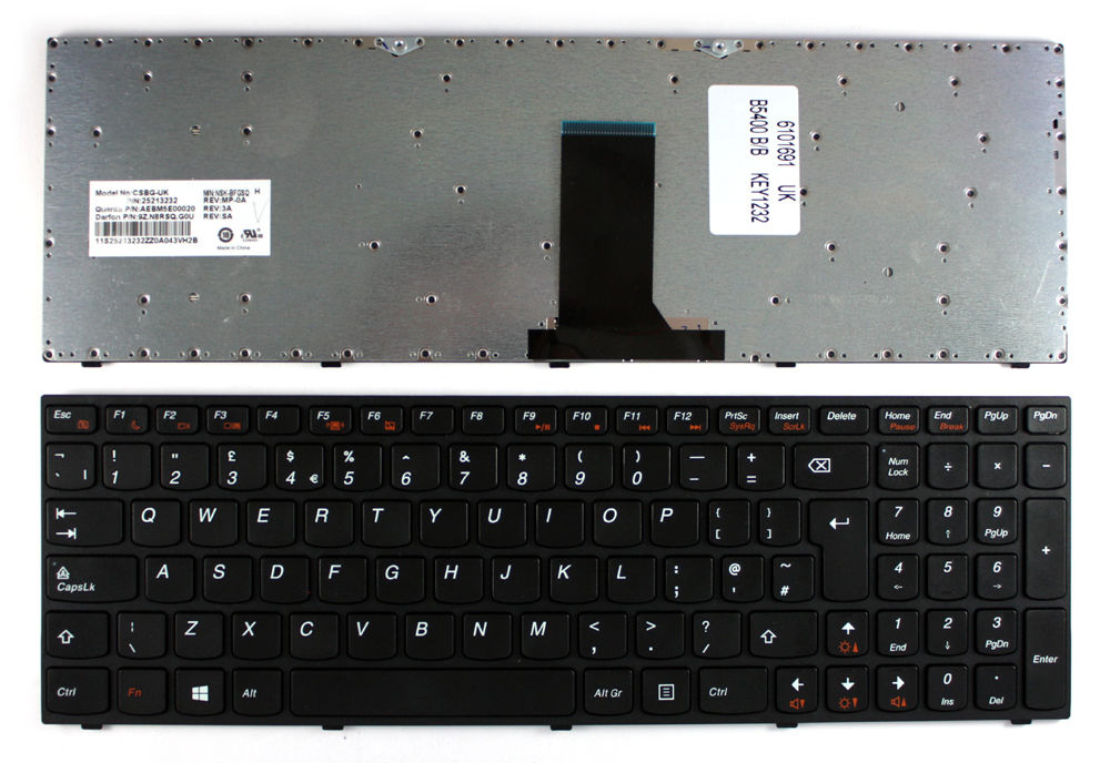 Клавиатура за лаптоп Lenovo B5400 M5400 Black Frame Black с Кирилица