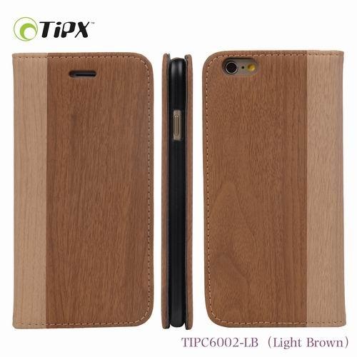 Кожен калъф, тип портфейл и поставка за iPhone 6, iPhone 6S - TIPX Rewood Case (кафяв) | JAR Computers Кожен калъф, тип портфейл и поставка за iPhone 6, iPhone 6S - TIPX Rewood Case (кафяв)