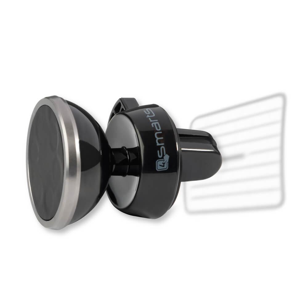 Магнитна поставка за радиатора на кола за iPhone и смартфони - 4smarts Ultimag Magnetic Car Holder Ventmag (черна-тъмносива) | JAR Computers Магнитна поставка за радиатора на кола за iPhone и смартфони - 4smarts Ultimag Magnetic Car Holder Ventmag (черна-тъмносива)