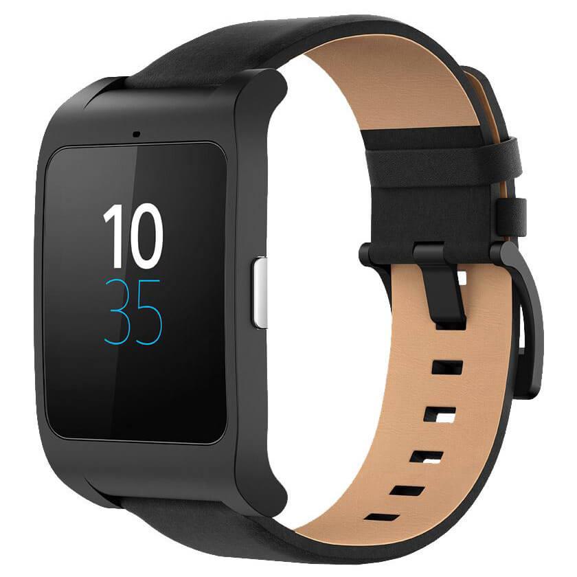 Sony Smartwatch 3 SWR50 Leather - NFC bluetooth тъч часовник за Android смартфони (с кожена верижка) | JAR Computers Sony Smartwatch 3 SWR50 Leather - NFC bluetooth тъч часовник за Android смартфони (с кожена верижка)