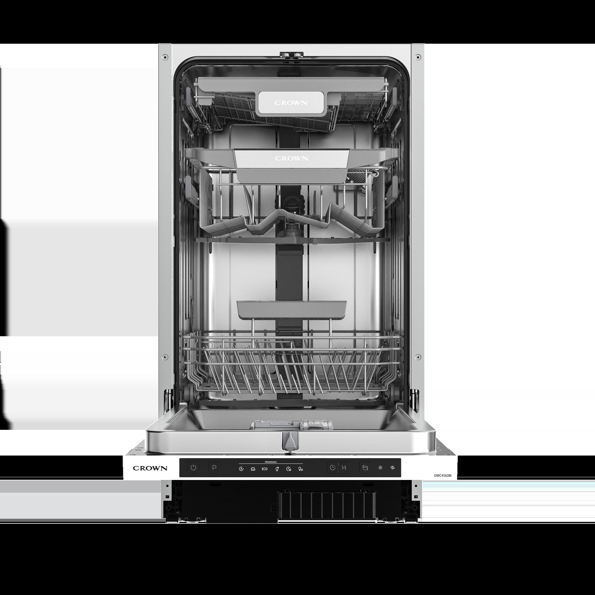 Съдомиялна машина за вграждане Crown DWC4563BI , 10 комплекта, 45 Ш, мм, C