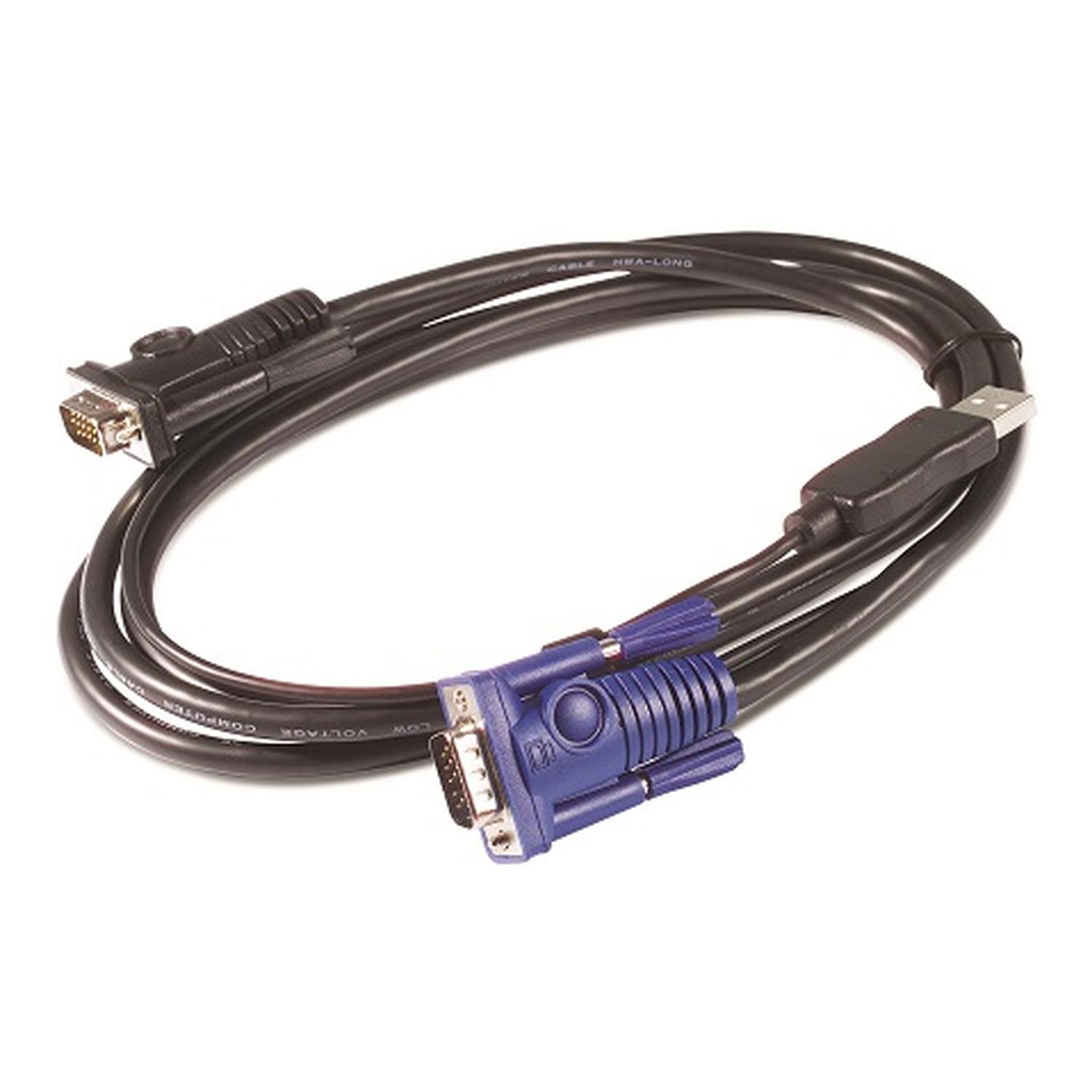 APC KVM USB Cable - 25 ft (7.6 m) кабел за клавиатура, видео и мишка (KVM) Черен 7,6 м | JAR Computers APC KVM USB Cable - 25 ft (7.6 m) кабел за клавиатура, видео и мишка (KVM) Черен 7,6 м