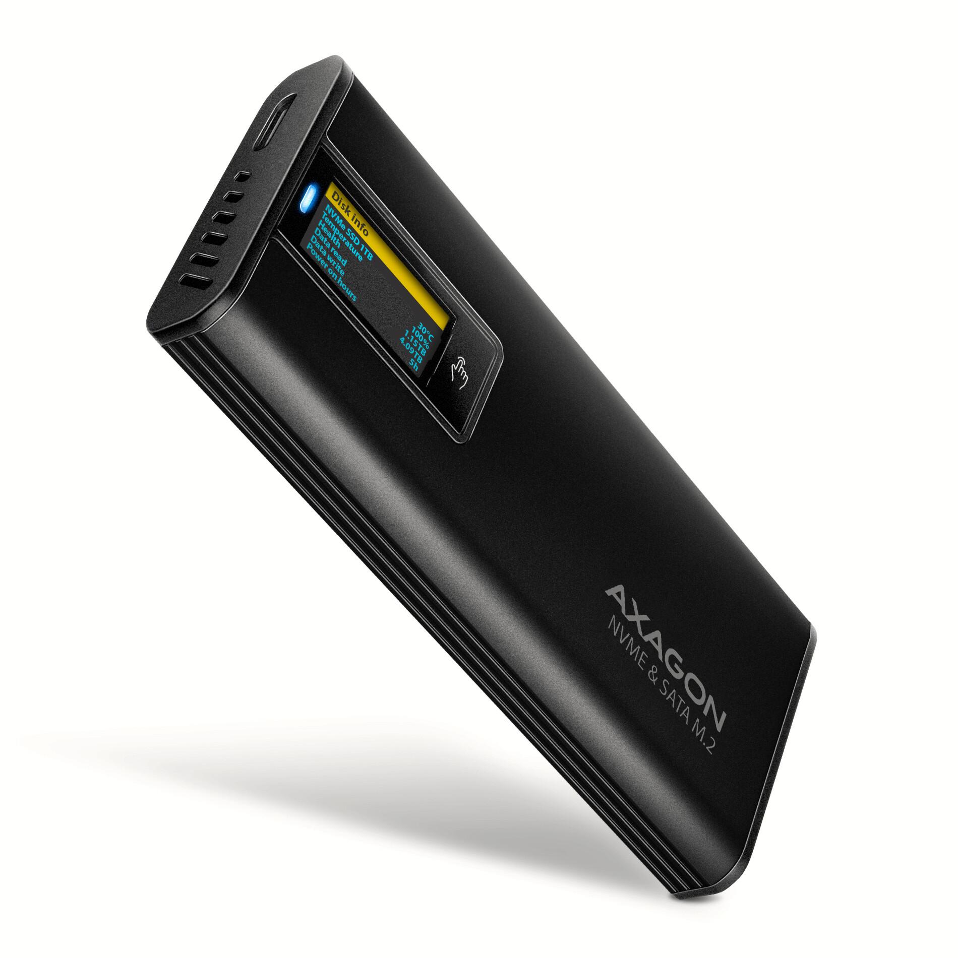 Axagon EEM2-SD2B външна кутия за хард-диск Кутия за SSD диск Черен M.2 | JAR Computers Axagon EEM2-SD2B външна кутия за хард-диск Кутия за SSD диск Черен M.2