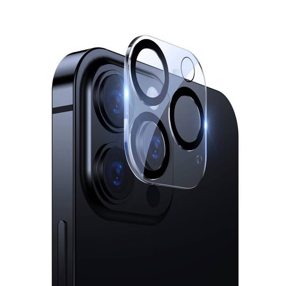 Baseus 2x Camera Lens Protector (SGQK000102) - предпазни стъклени защитни покрития за камерата на  iPhone 13 Pro, iPhone 13 Pro Max (2 броя) (прозрачен)