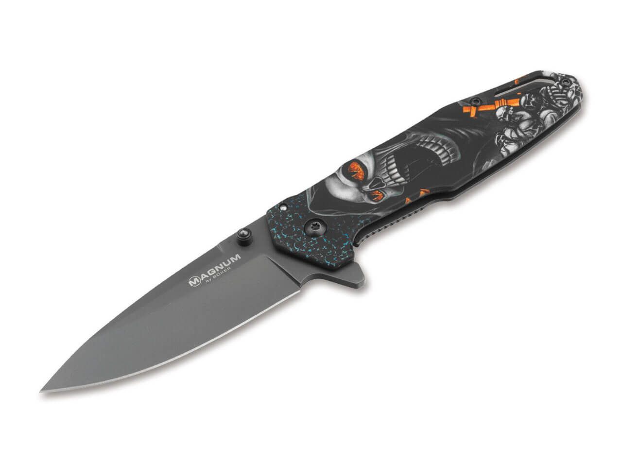 Джобен нож Boker Magnum Screaming Skull | JAR Computers Джобен нож Boker Magnum Screaming Skull