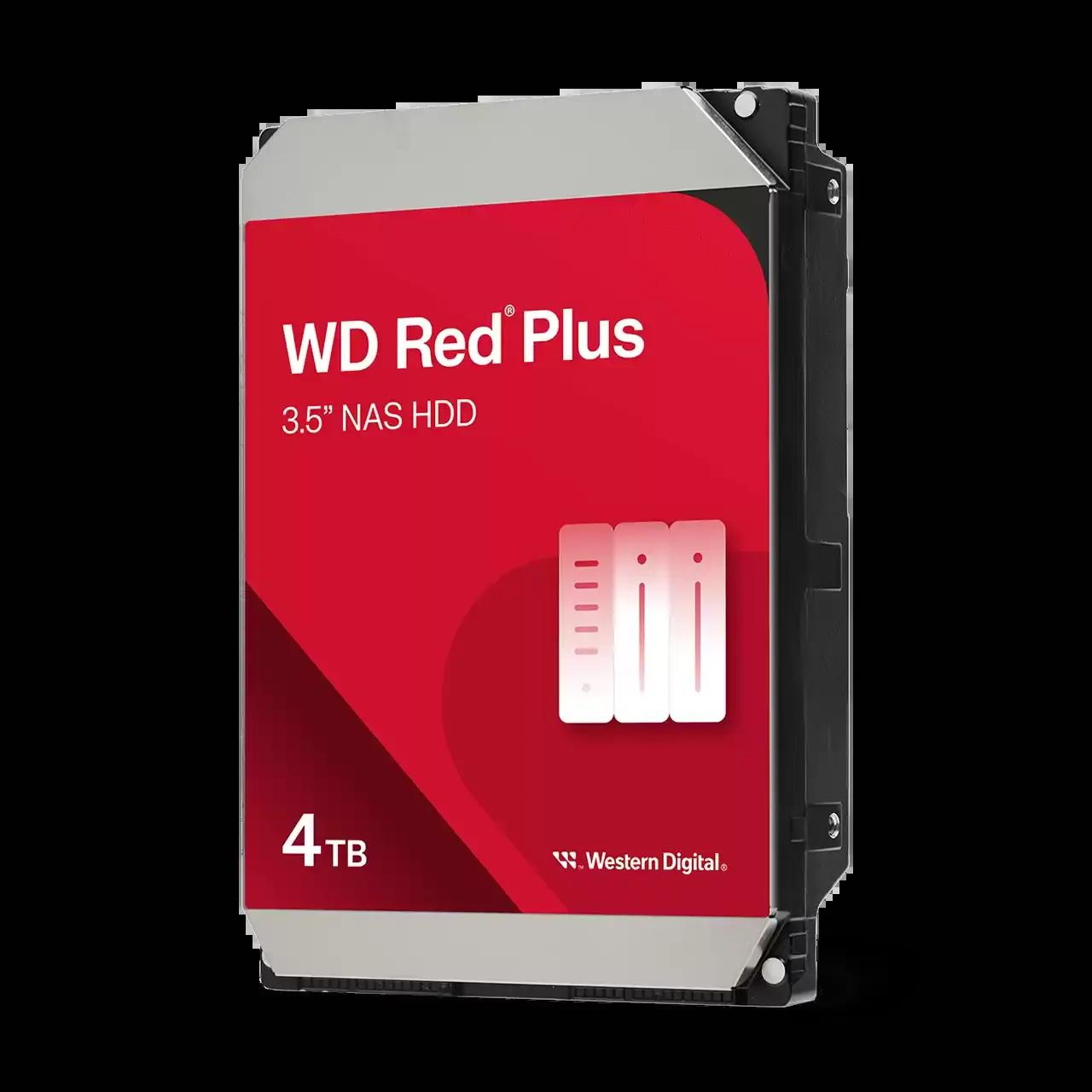 Хард диск WD Red Plus, 4TB NAS, 3.5", 128MB, 5400RPM