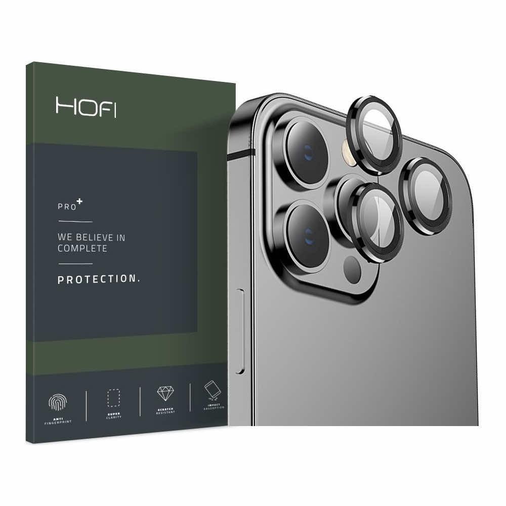 Hofi CamRing Pro Plus - предпазни стъклени лещи за камерата на iPhone 13 Pro, iPhone 13 Pro Max (черен)