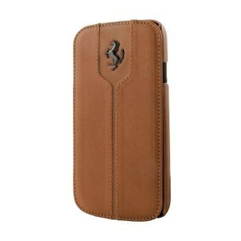Кожен калъф, тип портфейл за Samsung Galaxy S4 i9500 - Ferrari Montecarlo Series Book-Flip Case (кафяв) | JAR Computers Кожен калъф, тип портфейл за Samsung Galaxy S4 i9500 - Ferrari Montecarlo Series Book-Flip Case (кафяв)