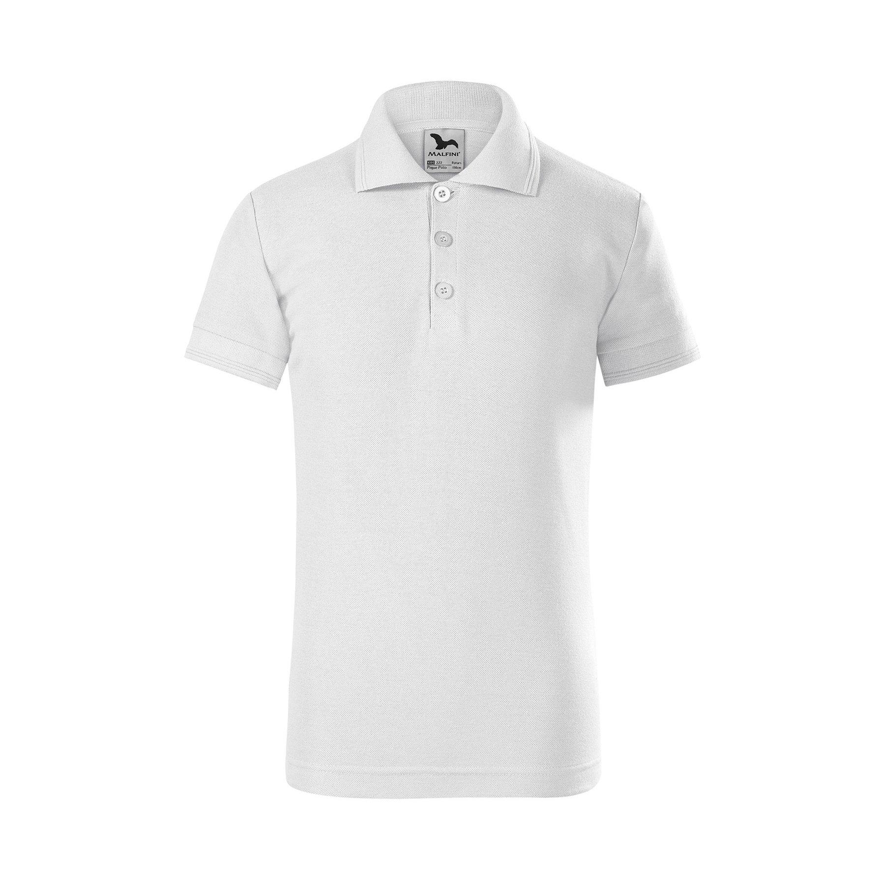 Malfini Детска тениска Pique Polo 222, размер 134 cm, възраст 8 години, бяла | JAR Computers Malfini Детска тениска Pique Polo 222, размер 134 cm, възраст 8 години, бяла