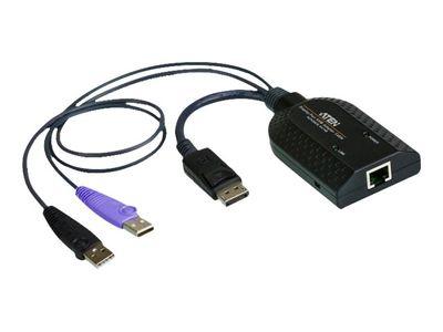 Мрежов комутатор ATEN KA7169 DisplayPort USB Virtual Media KVM Adapter Cable with Smart Card Reader (CPU Module) - KVM / audio / USB extender