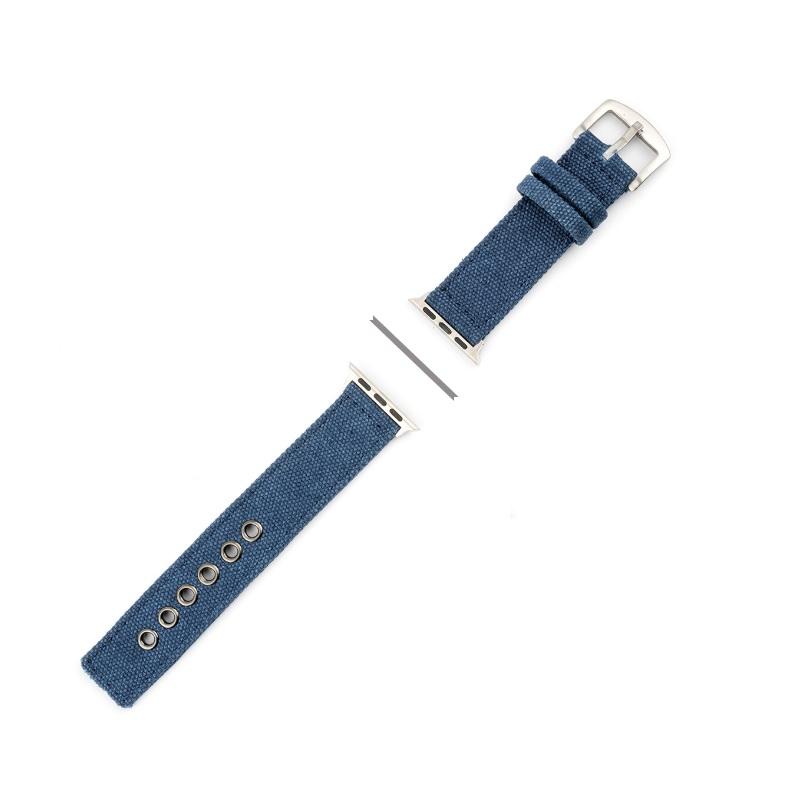 Памучна каишка за Apple Watch 38мм, 40мм, 41мм, 42мм (2024) - 4smarts Cotton Wrist Band (син) | JAR Computers Памучна каишка за Apple Watch 38мм, 40мм, 41мм, 42мм (2024) - 4smarts Cotton Wrist Band (син)