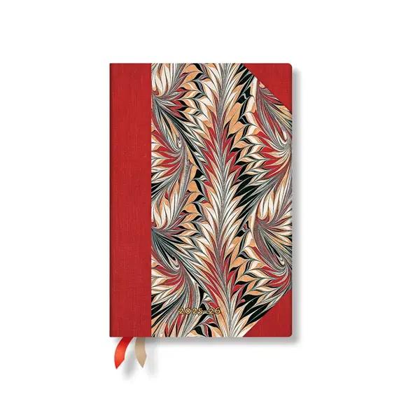 Paperblanks Планер Rubedo, Mini, хоризонтален, твърда корица, 104 листа, за 2025-2026 година