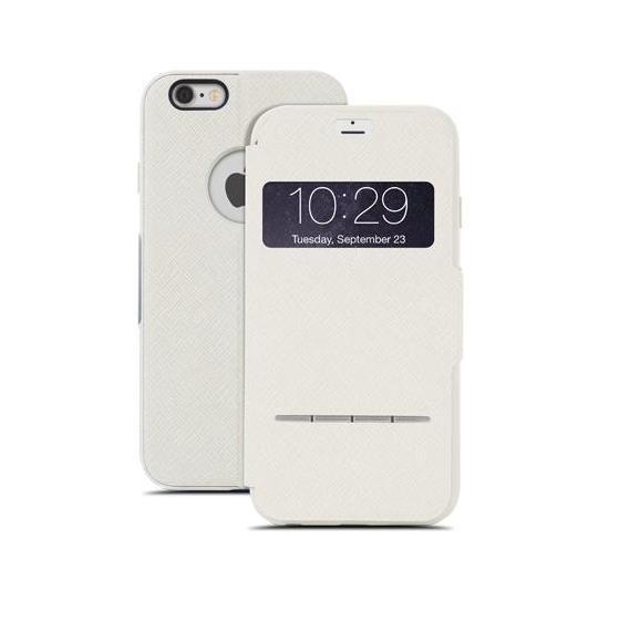 Полиуретанов калъф с поставка и отвор на капака за iPhone 6, iPhone 6S - Moshi SenseCover (бежав) | JAR Computers Полиуретанов калъф с поставка и отвор на капака за iPhone 6, iPhone 6S - Moshi SenseCover (бежав)