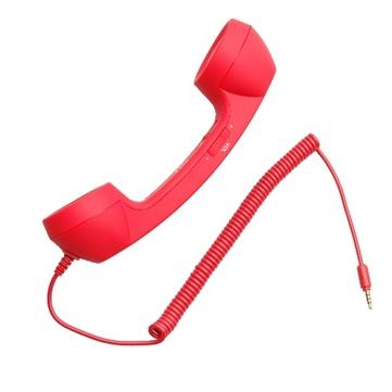 Ретро слушалка с микрофон и спийкър за iPhone и мобилни телефони - Coco Retro Phone Handset (червена) | JAR Computers Ретро слушалка с микрофон и спийкър за iPhone и мобилни телефони - Coco Retro Phone Handset (червена)