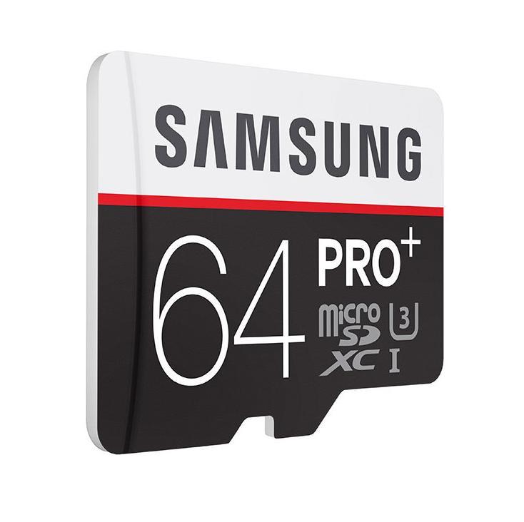 Samsung MicroSDXC Pro Plus 64GB UHS-1 U3 (клас 10) 4K UHD Videos - MicroSDXC памет със SD адаптер за Samsung устройства (подходяща за GoPro) | JAR Computers Samsung MicroSDXC Pro Plus 64GB UHS-1 U3 (клас 10) 4K UHD Videos - MicroSDXC памет със SD адаптер за Samsung устройства (подходяща за GoPro)