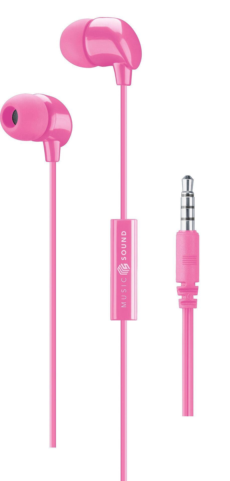 Слушалки тапи Music Sound 3.5 mm розови | JAR Computers Слушалки тапи Music Sound 3.5 mm розови