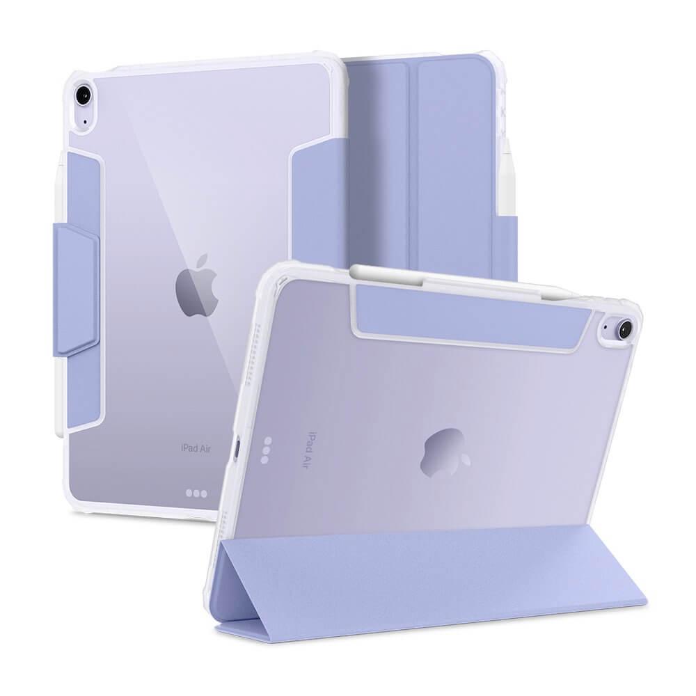 Spigen Ultra Hybrid Pro Case - удароустойчив хибриден кейс от най-висок клас за iPad Air 11 (2024), iPad Air 5 (2022), iPad Air 4 (2020) (лилав)