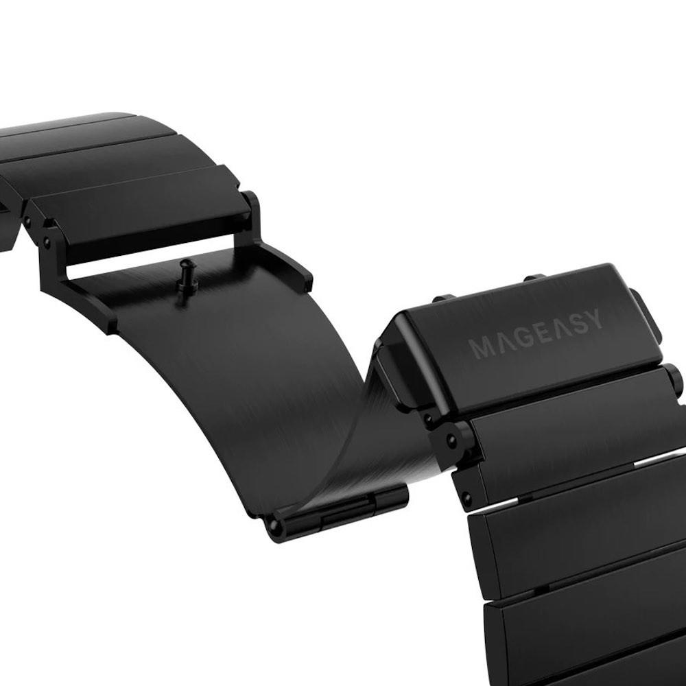 Стоманена, неръждаема каишка за Apple Watch 42мм, 44мм, 45мм, Ultra, Ultra 2 49мм - Mageasy Maestro Stainless Steel Band (черен) | JAR Computers Стоманена, неръждаема каишка за Apple Watch 42мм, 44мм, 45мм, Ultra, Ultra 2 49мм - Mageasy Maestro Stainless Steel Band (черен)