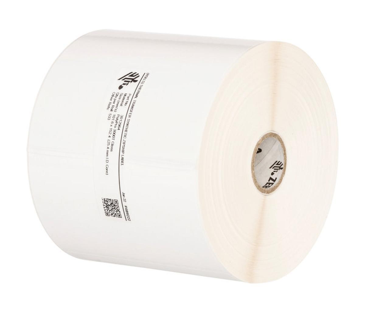 Zebra Poly E 3100T White Self-adhesive printer label | JAR Computers Zebra Poly E 3100T White Self-adhesive printer label