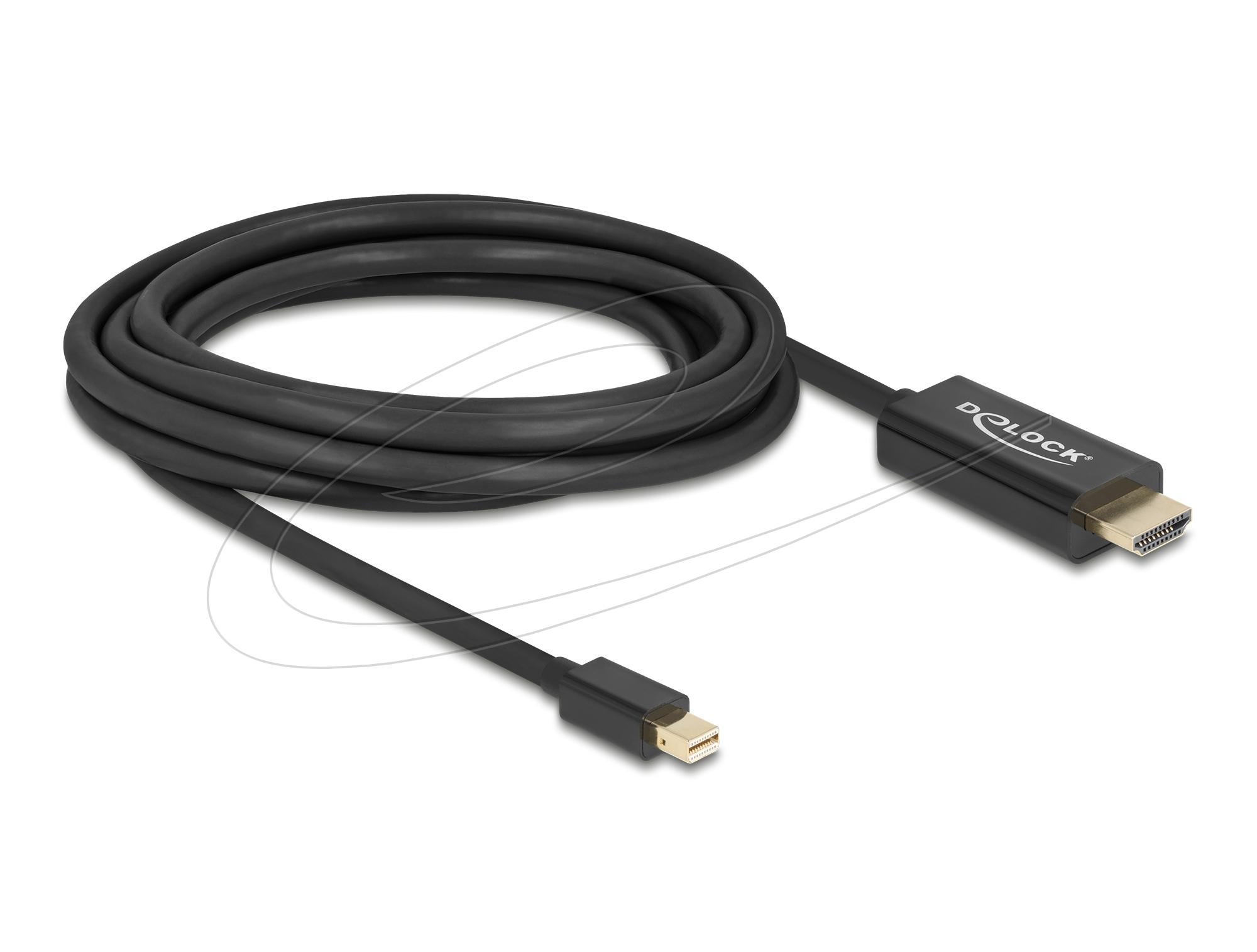 Delock Кабел пасивен mini DisplayPort 1.1 към HDMI, 1 m