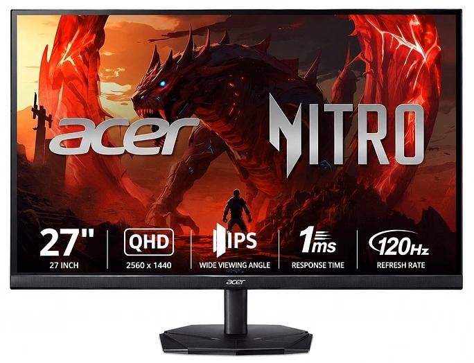 Гейминг монитор Acer - Nitro KG271UGbmiipx, 27'', QHD, 120Hz, 1ms | JAR Computers Гейминг монитор Acer - Nitro KG271UGbmiipx, 27'', QHD, 120Hz, 1ms