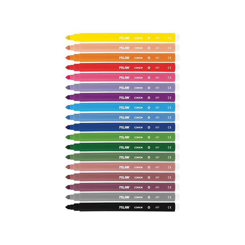Milan Флумастери, 18 цвята в опаковка