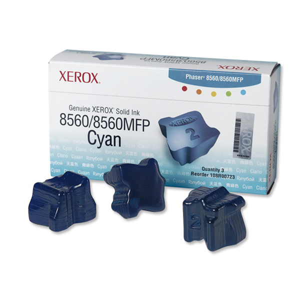 PHASER 8560 CYAN ColorStix-3pk (XER108R00723)