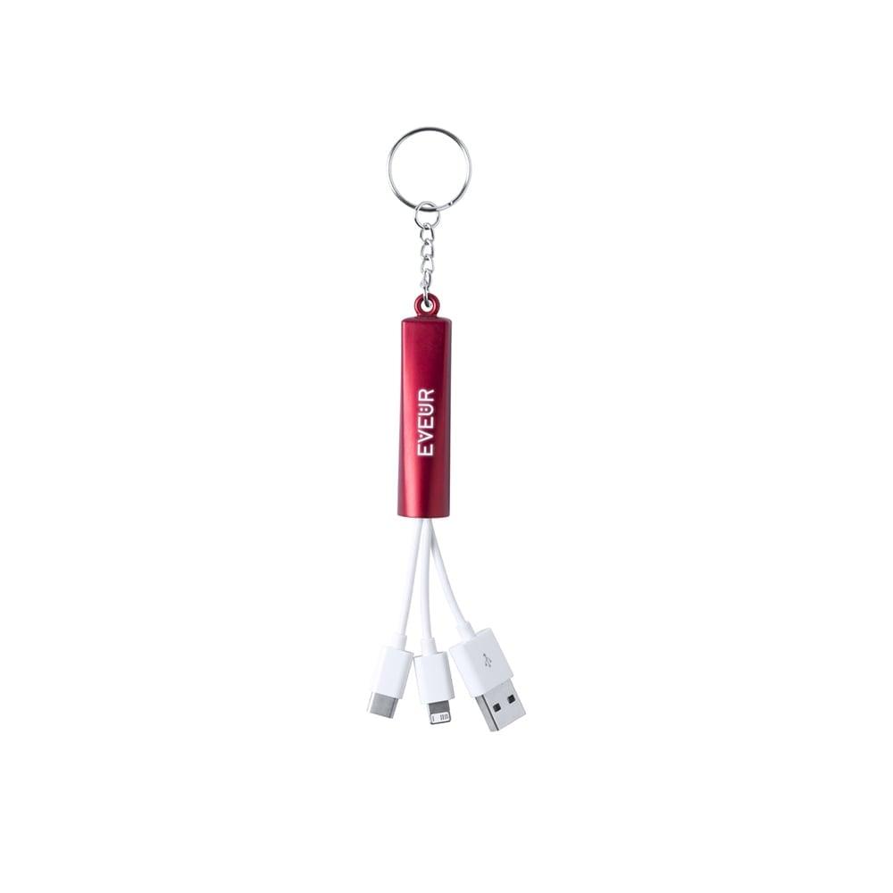 Zaref Кабел 3 в 1 USB, Lightning, micro USB и USB type C, червен | JAR Computers Zaref Кабел 3 в 1 USB, Lightning, micro USB и USB type C, червен