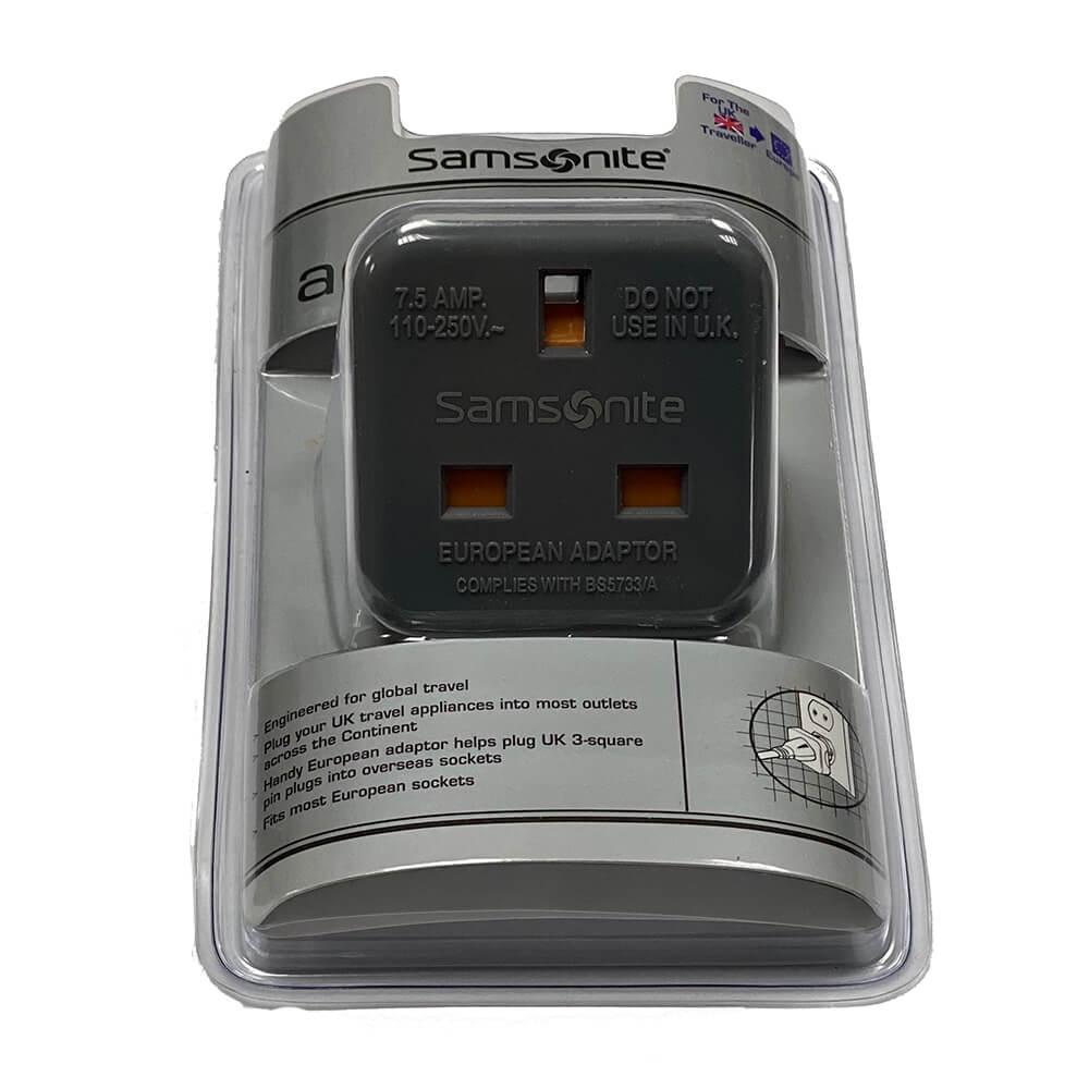 Адаптер за ел. мрежа от UK към EU - Samsonite UK to EU Adapter Plug | JAR Computers Адаптер за ел. мрежа от UK към EU - Samsonite UK to EU Adapter Plug