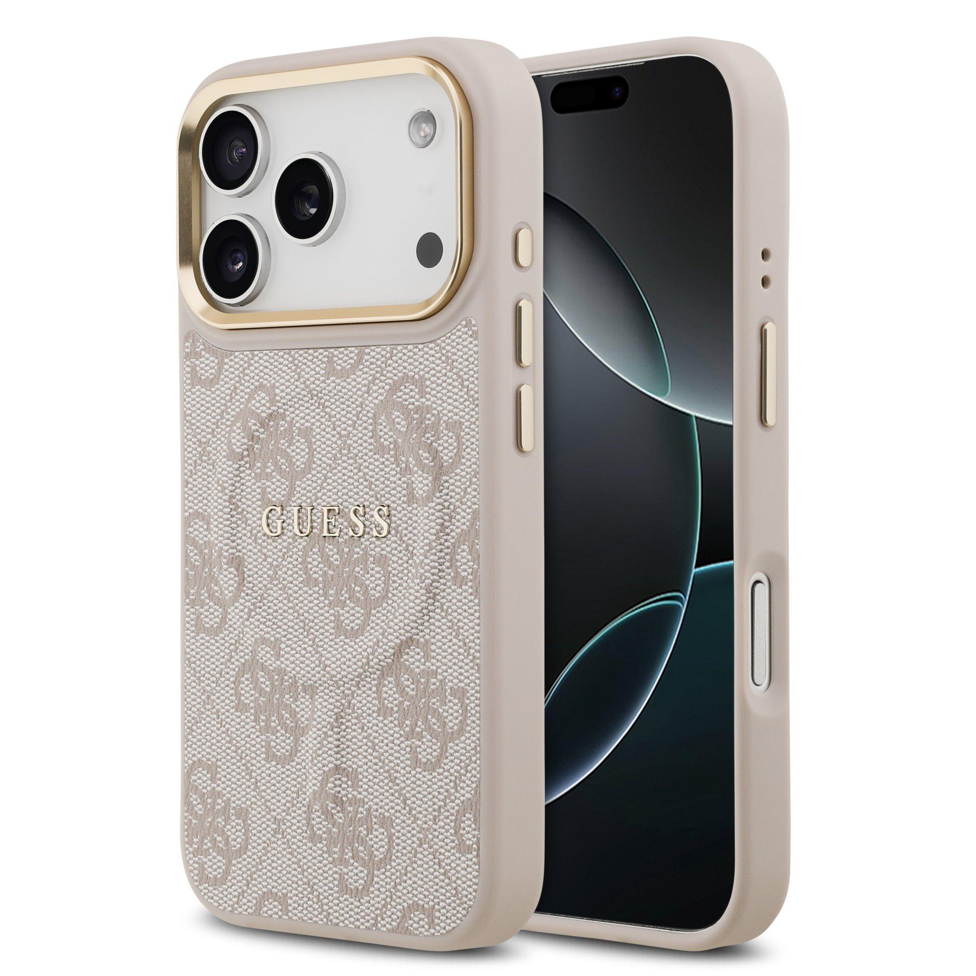 GUESS Калъф Apple iPhone 17 Pro, PU Leather 4G Gold Frame MagSafe, розов - GUHMP17LP4MSEGCP | JAR Computers GUESS Калъф Apple iPhone 17 Pro, PU Leather 4G Gold Frame MagSafe, розов - GUHMP17LP4MSEGCP