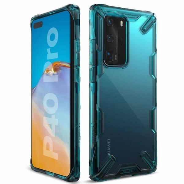 Хибриден удароустойчив кейс за Huawei P40 Pro - Ringke Fusion X Case (син) | JAR Computers Хибриден удароустойчив кейс за Huawei P40 Pro - Ringke Fusion X Case (син)