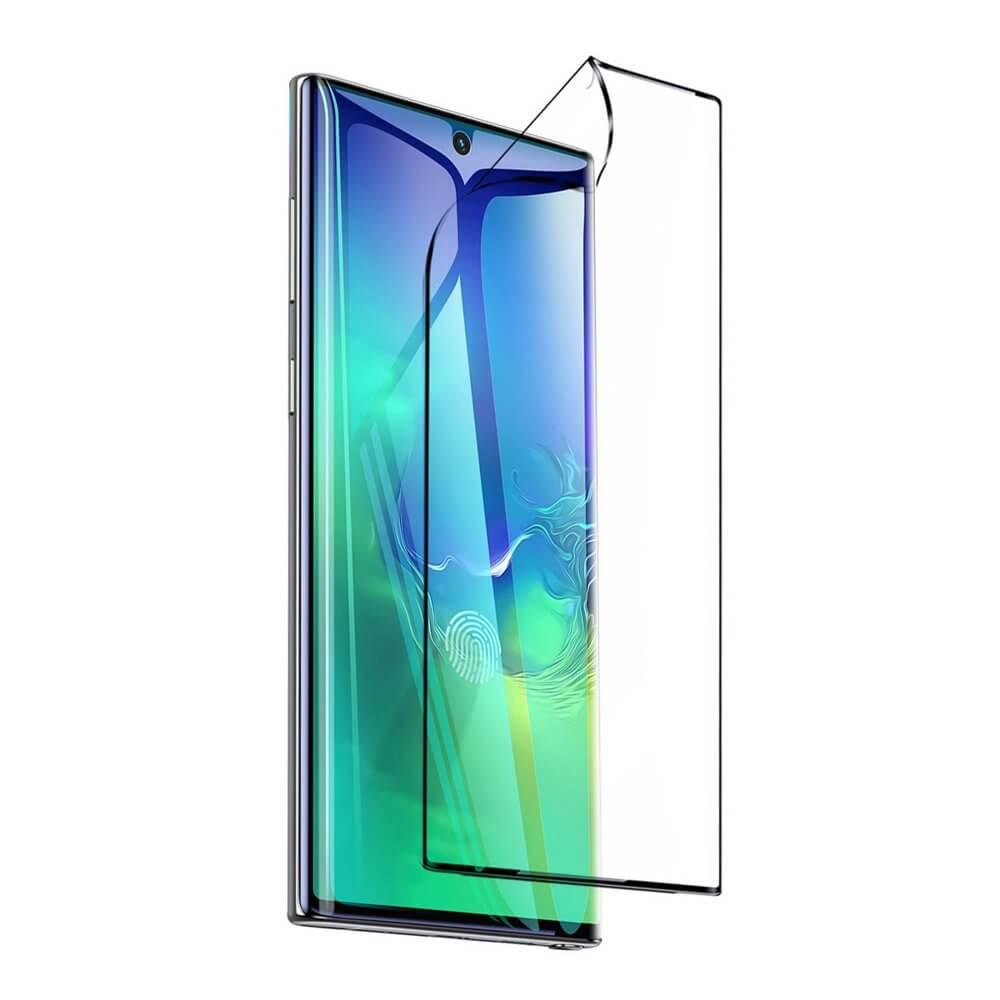 Извито защитно покритие с черна рамка за целия дисплей на Samsung Galaxy Note 10 - Baseus Full Screen Curved Soft Screen Protector (два броя) | JAR Computers Извито защитно покритие с черна рамка за целия дисплей на Samsung Galaxy Note 10 - Baseus Full Screen Curved Soft Screen Protector (два броя)