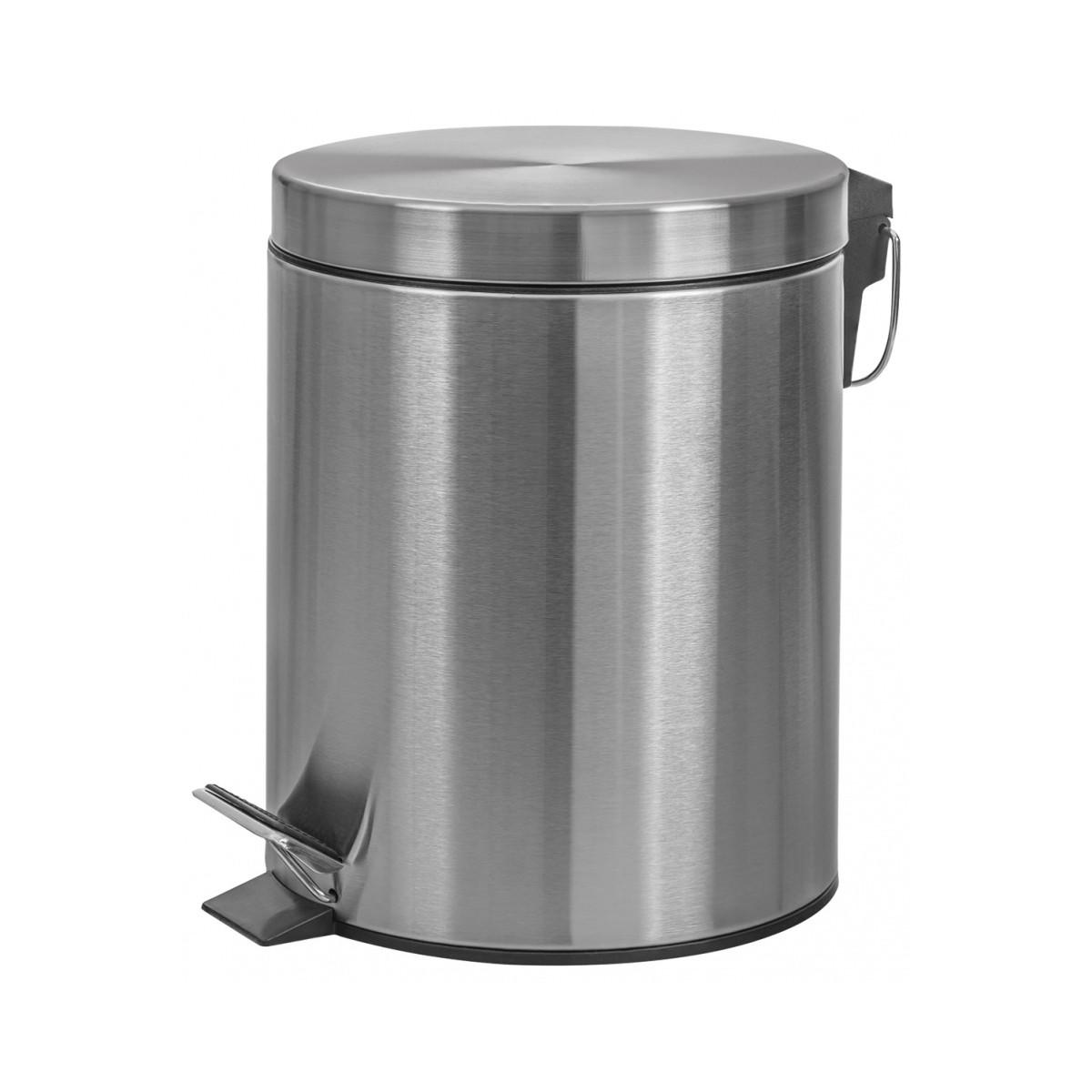 Кош с капак и педал Donau Home Modern, кръгъл, 30 л, с вътрешна PVC кофа, сребрист мат | JAR Computers Кош с капак и педал Donau Home Modern, кръгъл, 30 л, с вътрешна PVC кофа, сребрист мат