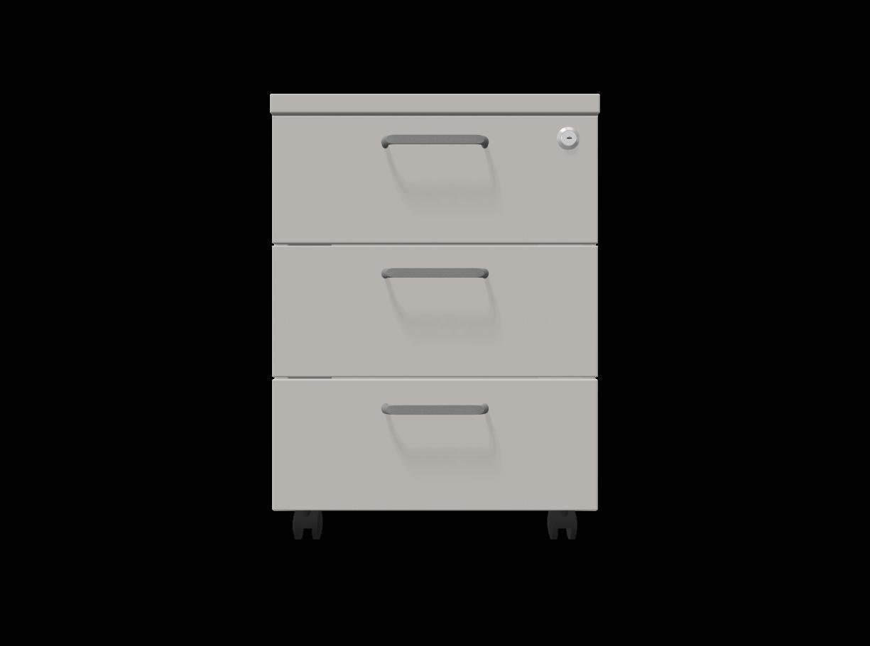 Мобилен контейнер с три чекмеджета Easy Space 3D, 430х480х600мм, ПДЧ 18 мм, платинено сив | JAR Computers Мобилен контейнер с три чекмеджета Easy Space 3D, 430х480х600мм, ПДЧ 18 мм, платинено сив